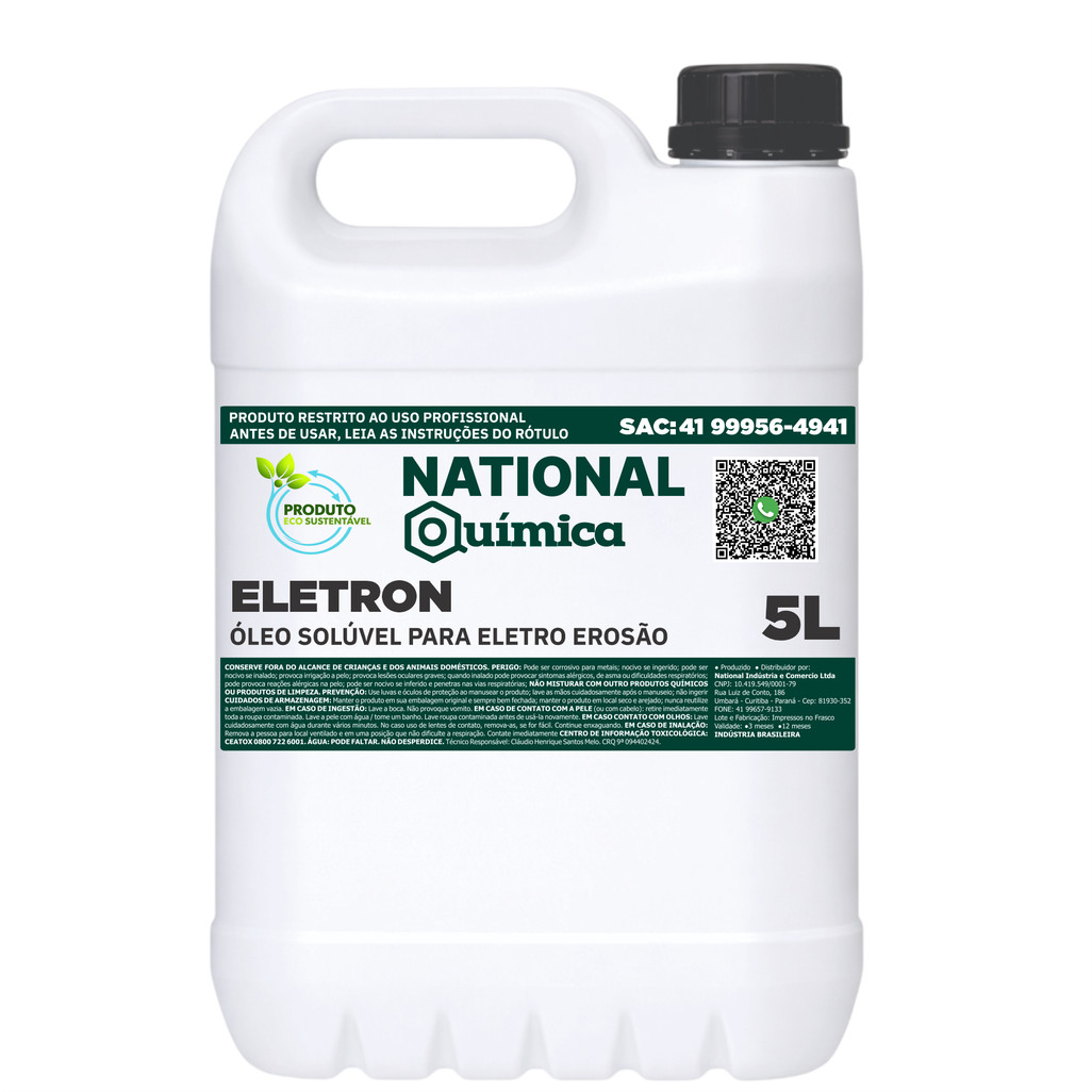 Óleo Solúvel para Eletroerosão 5 L Eletron National Química