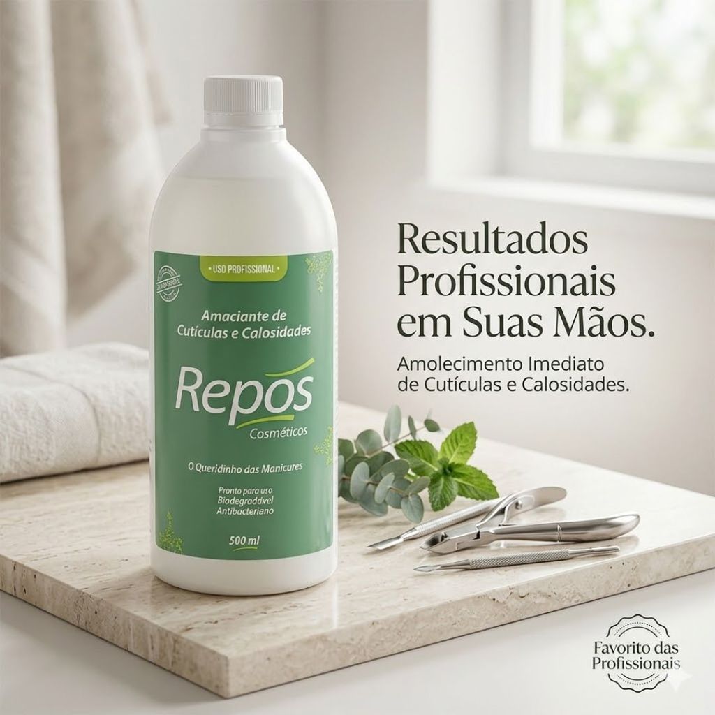 Amaciante de Cutícula e Calosidade Liquido 500ml - Repos