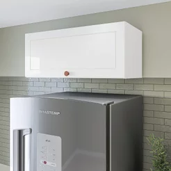 Armário Aéreo 1 Porta Basculante Pérola Yescasa Branco