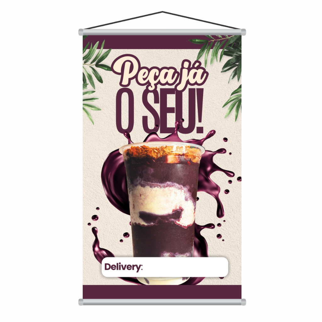 Banner Açaí Personalizado Promoção Açaí Do Seu Jeito