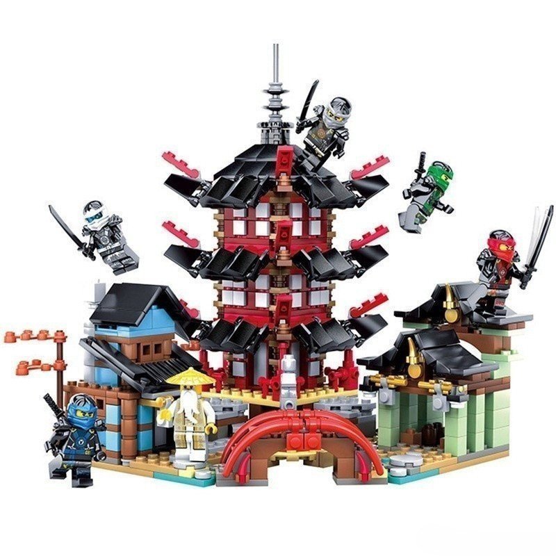 810 PEÇAS LEGO NINJAGO NINJA TEMPLE SET BLOQUES DE CONSTRUÇÃO BRINQUEDOS EDUCACIONAIS PRESENTES DE ANIVERSÁRIO PARA CRIA