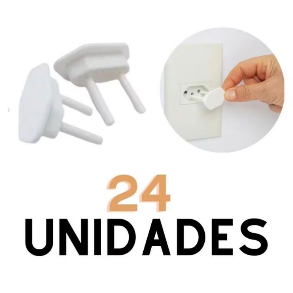 Kit 24/18/12 un Protetor de Tomada Segurança Bebê Criança Contra Choque Elétrico. Pronta Entrega