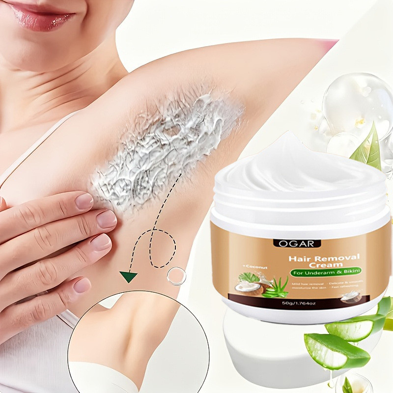 50g Creme Depilatório Suave-Fórmula Hidratante Com Coco E Aloe Vera , Folhas Pele Delicada , Refrescante [CHUNXCX]