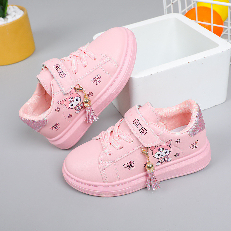 Sapatos infantis tênis para meninas 2024 novo estilo 5 primavera verão dos desenhos animados tênis de corrida 9 couro re