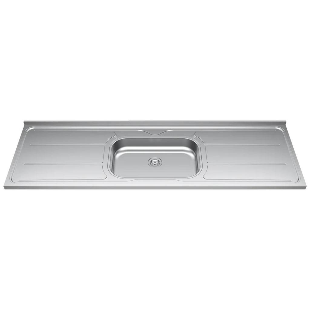 Pia de Cozinha com Cuba 180cm e Válvula Aço Inox - Ghel Plus