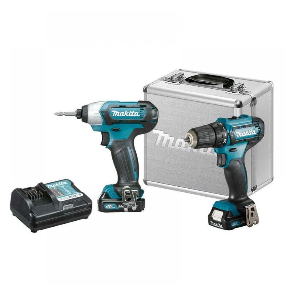Combo 2 Parafusadeiras 12V CXT + Maleta Alumínio Makita