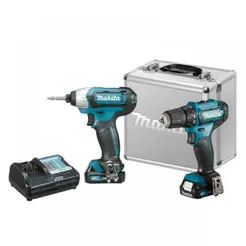 Combo 2 Parafusadeiras 12V CXT + Maleta Alumínio Makita
