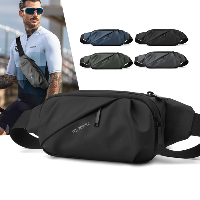 Novo estilo masculino multifuncional saco de cintura à prova dwaterproof água lazer esportes saco peito ao ar livre cicl