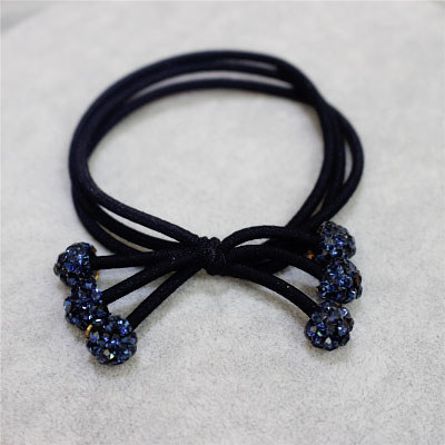 Coreano cocar anel de cabelo rabo de cavalo fivela strass bola corda de cabelo simples All-Match Multi-fio atado cabeça