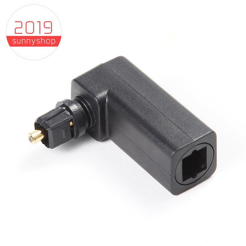 [Bestseller S] 1 Unidade Toslink Adaptador De Cabo De Áudio Óptico De 90 Graus Macho Para Fêmea Ângulo Reto 360 Gira PC 