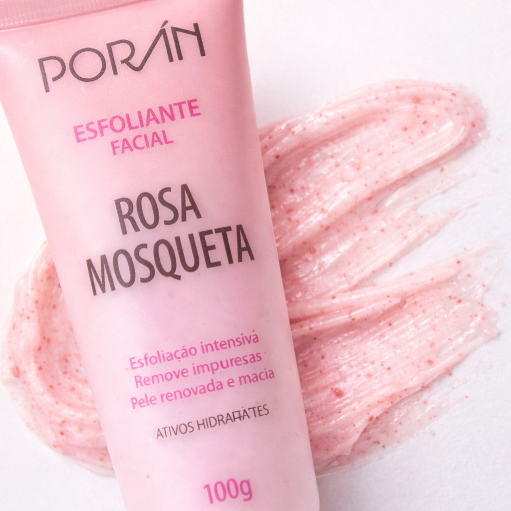 Esfoliante Facial Rosa Mosqueta – Limpeza Suave e Pele Macia Limpa sem Ressecar Esfoliação Suave + Hidratação