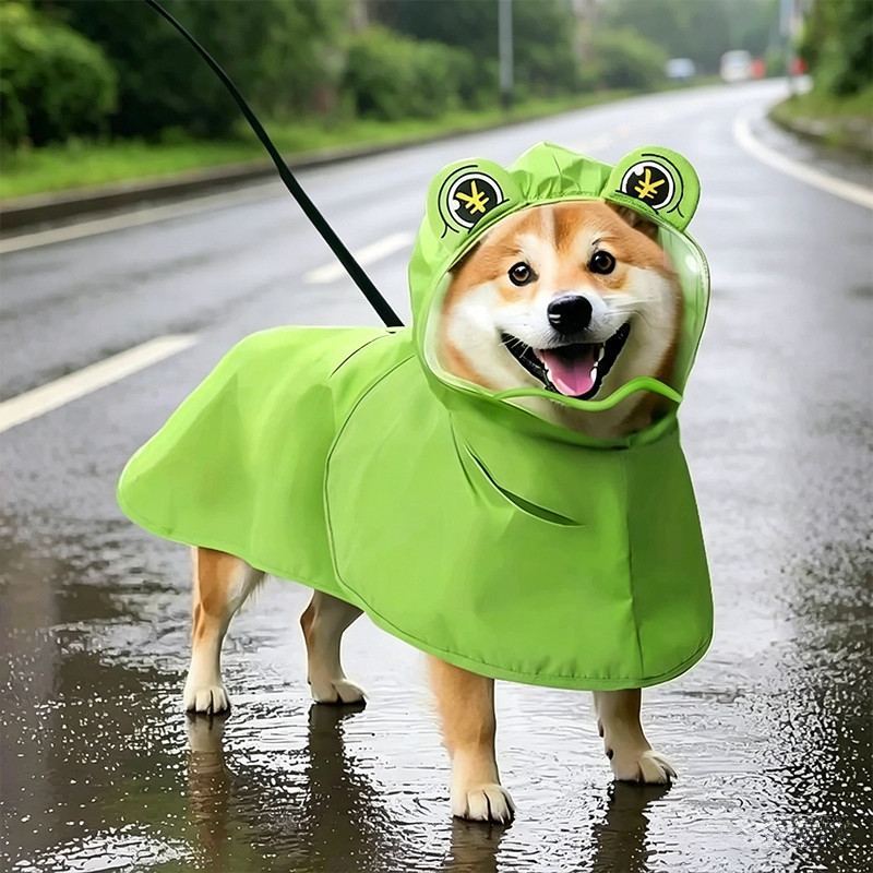 Shiba Inu capa de chuva Corgi sapo capa verão filhote de cachorro pequeno cão de tamanho médio impermeável Anti-sujo pas