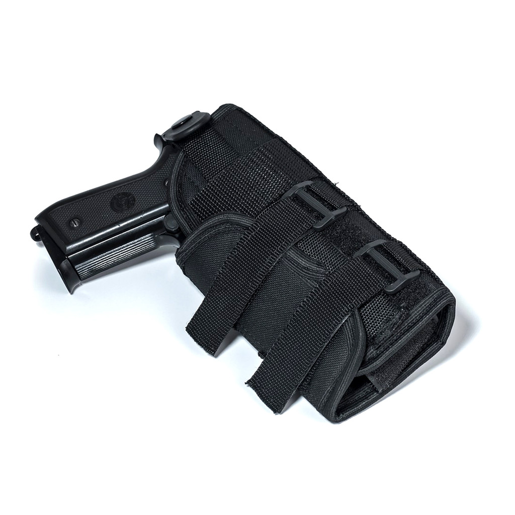 Coldre Modular Tático Para Colete Militar Civil Molle Destro Canhoto Preto Segurança