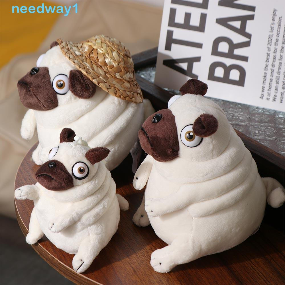 NEEDWAY Pug Cão Brinquedo De Pelúcia Dormir Companheiro Crianças Sentado Cães Decoração Do Quarto Travesseiro De Sono Bo