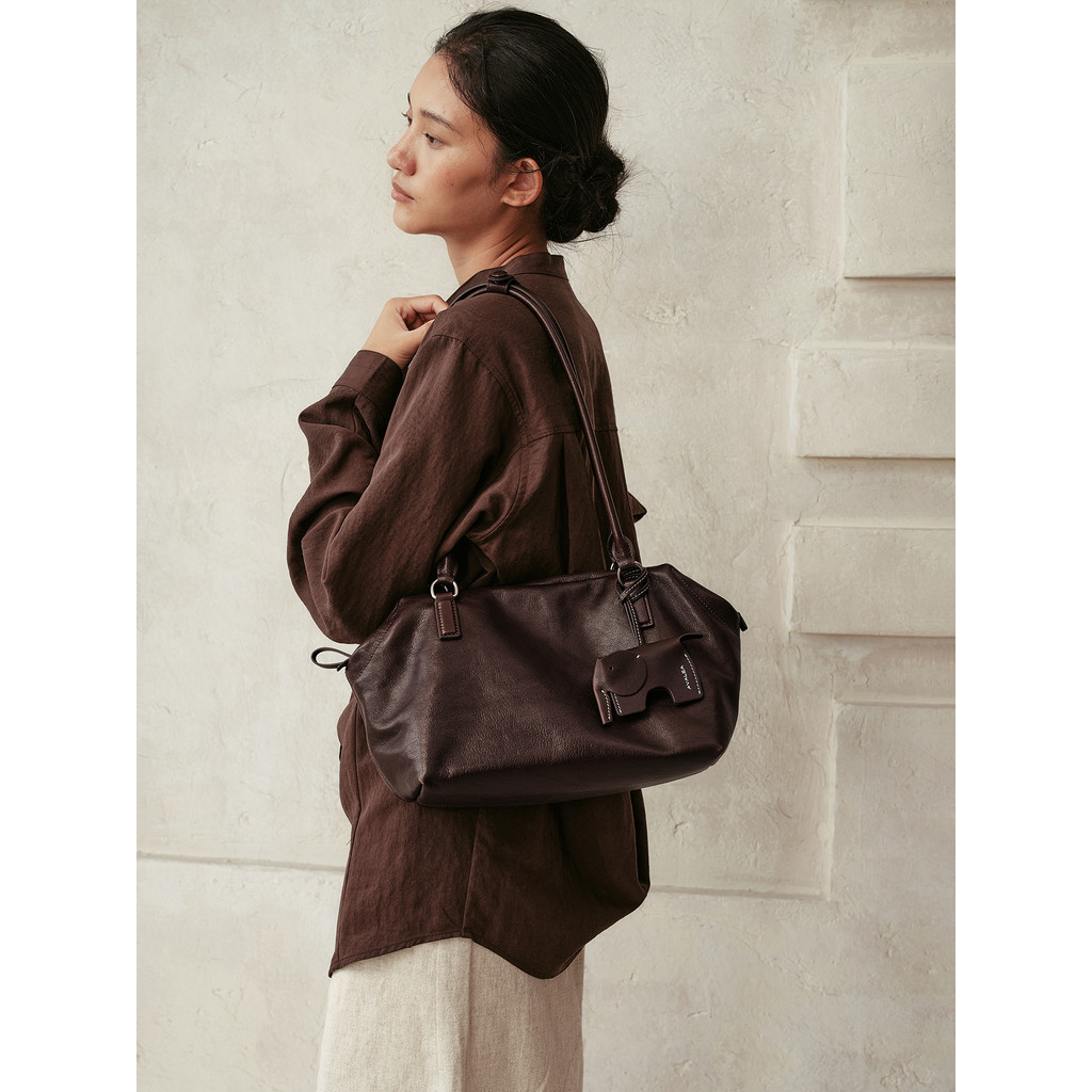 AVALEA Valerie primeira camada vegetal curtido couro ferida montanha saco médio dobrável boliche Tote Commuter saco femi
