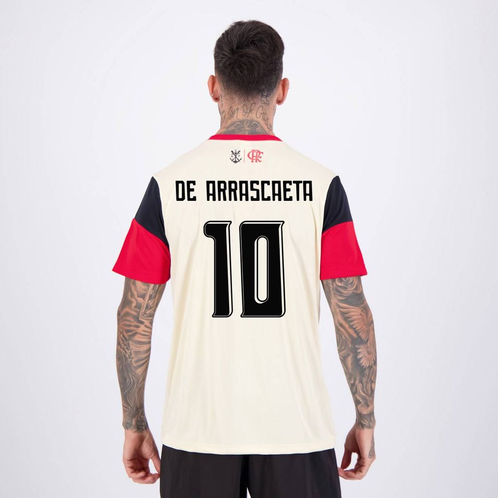 Camisa Flamengo Clamor Bege 10 De Arrascaeta