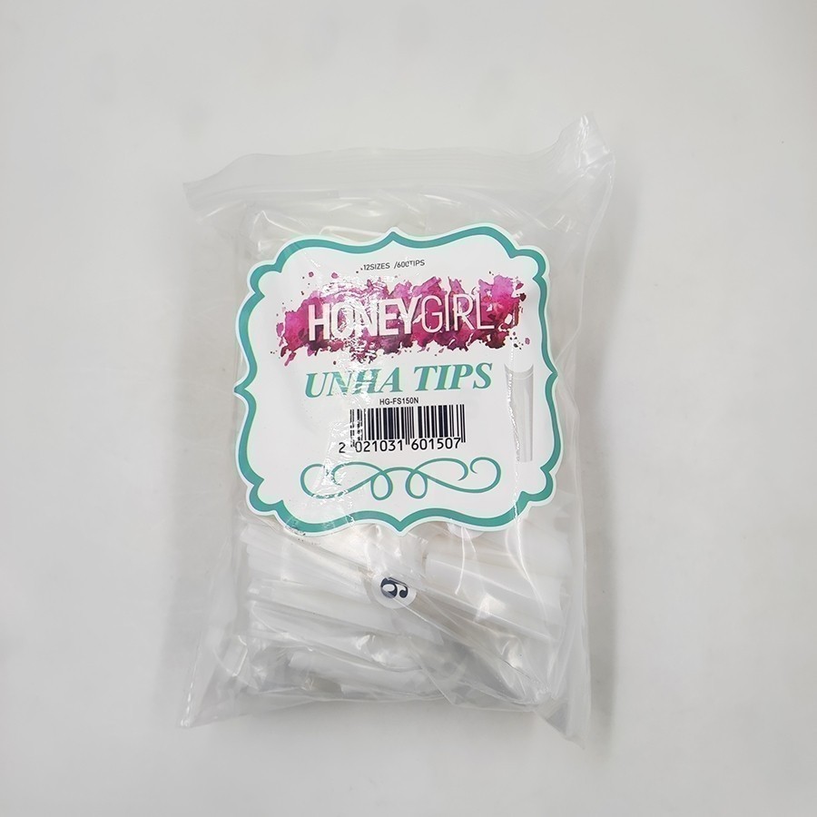 Unha Tips Extra Longa Curvatura C Honey Girl Alongamento 600 unidade oferta