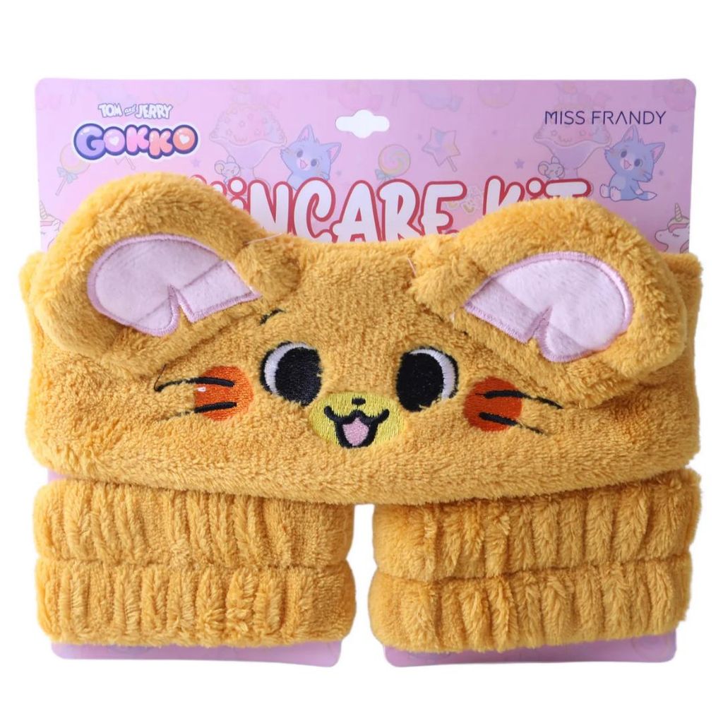 Kit Skincare Miss Frandy WG-FX26-0108 Faixa + Par de Pulseiras Tom & Jerry Gokko Marrom