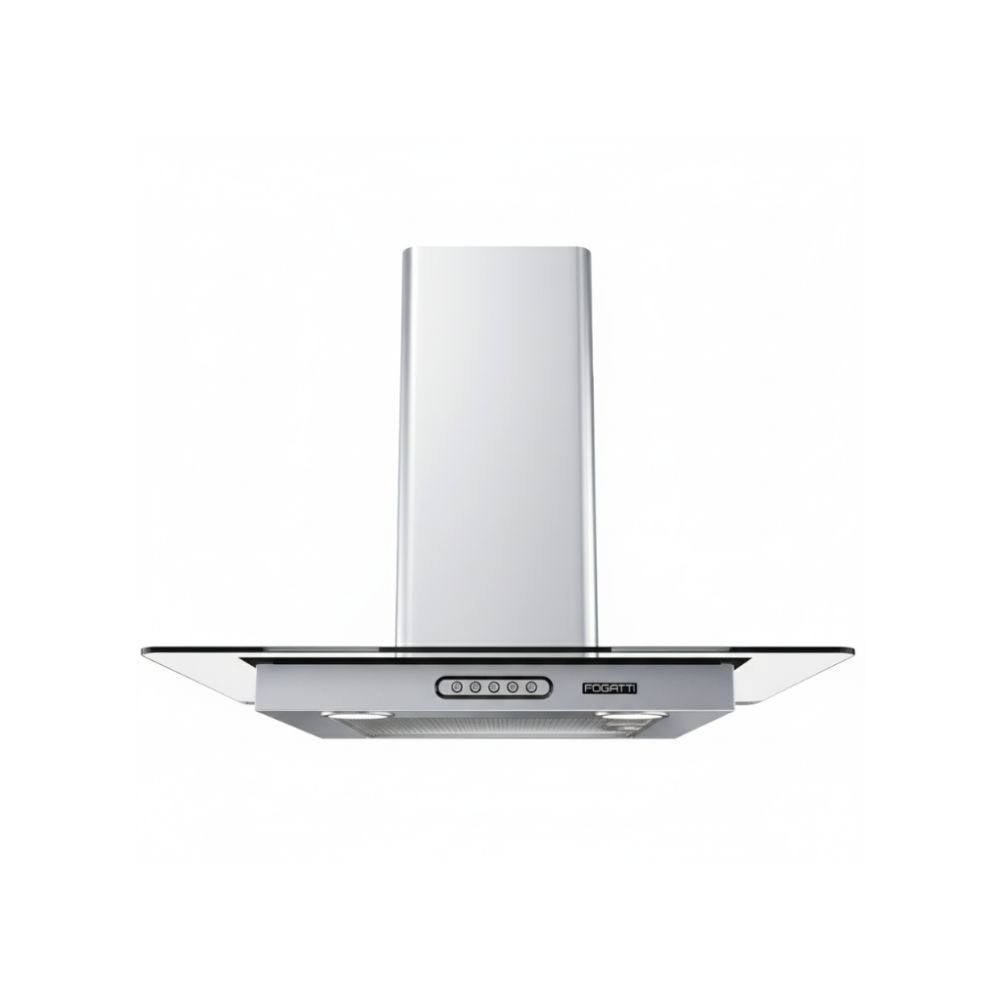 Coifa de Parede 60cm Vidro Reto Duto Slim Fogatti Inox
