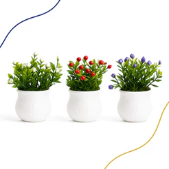3 Mini Vasinhos Para Decoração Enfeite Prateleira Sala