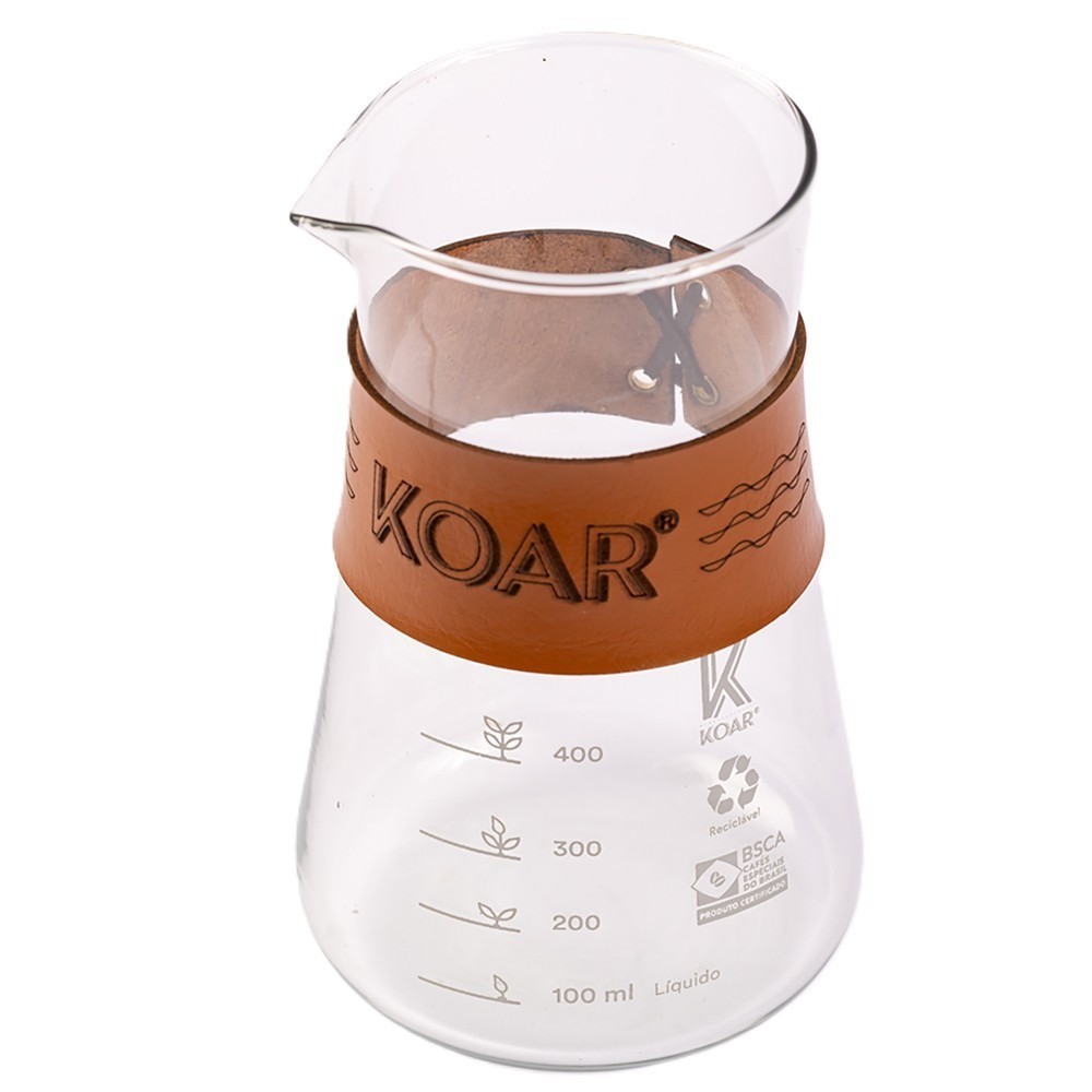 Decanter/Jarra de Vidro para Café Koar - Compatível com Koar Hario V60 Clever Kalita Melitta Origami