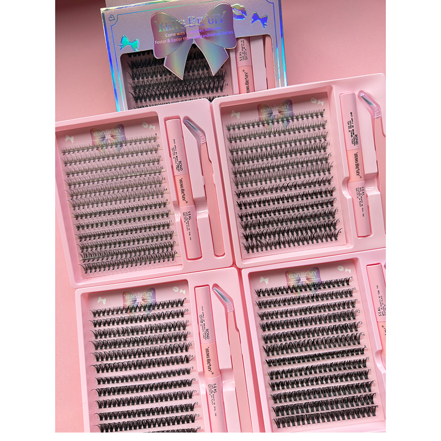 sufur Conjunto De Extensão De Pestanas DIY Mix Lash Clusters Lové rain