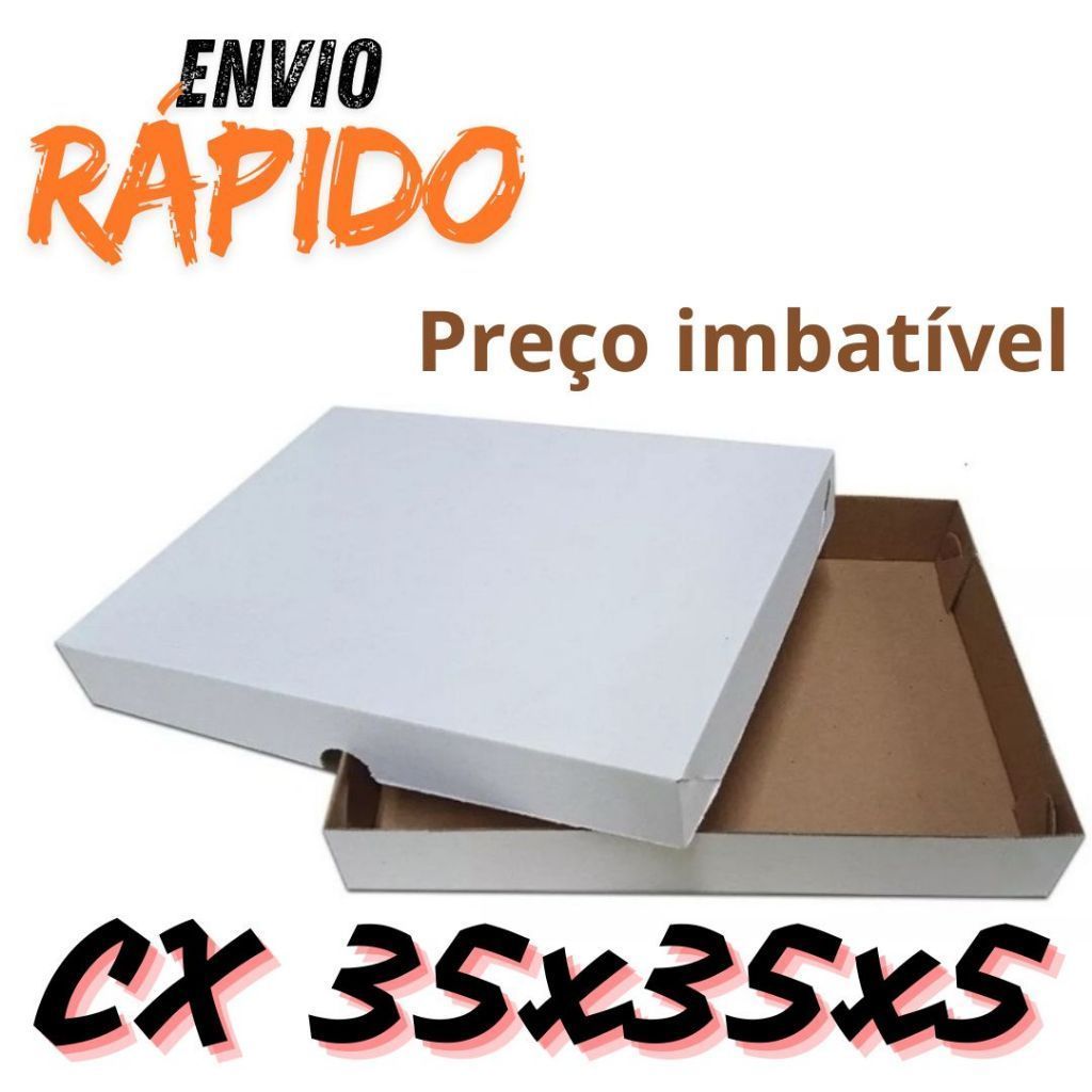 1 Caixa 35x35x5 para 100 Doces ou salgados Branca