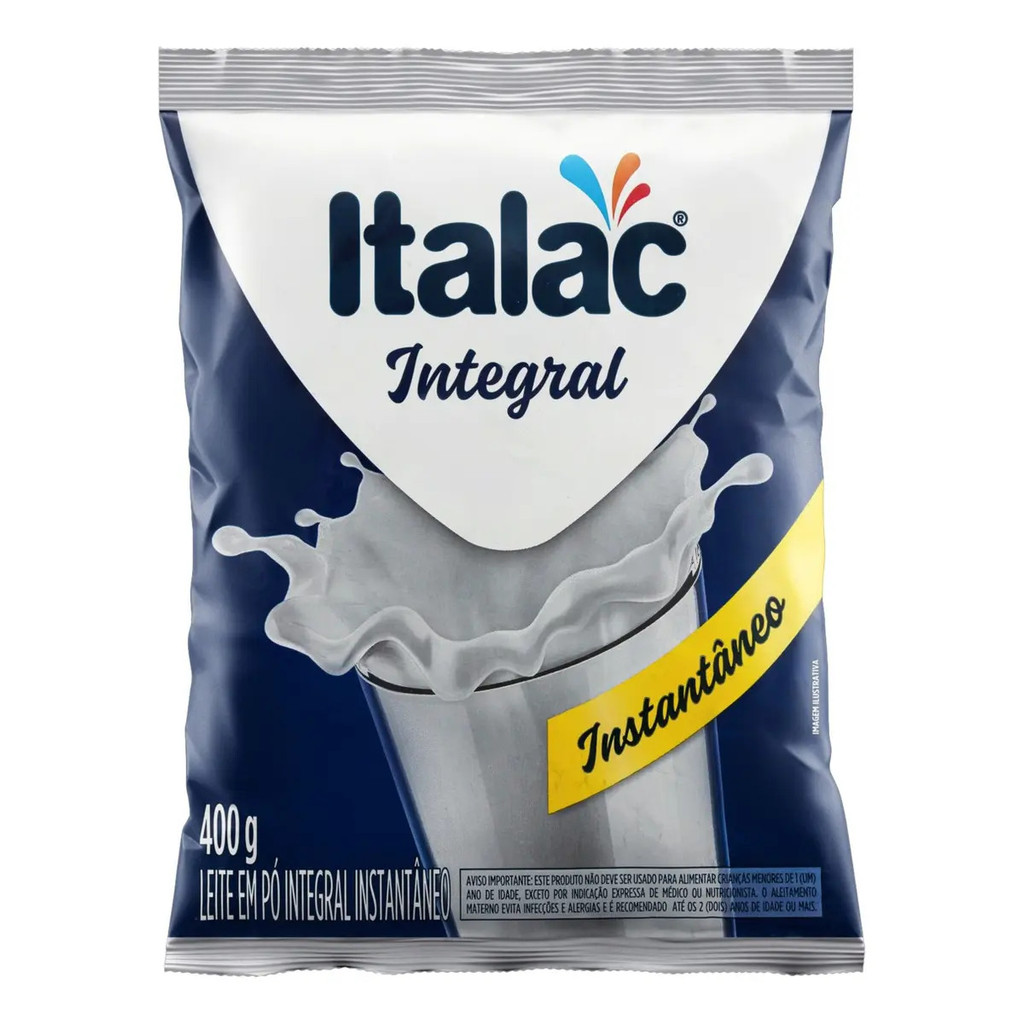 Leite em Pó Italac Integral Instantâneo 400g