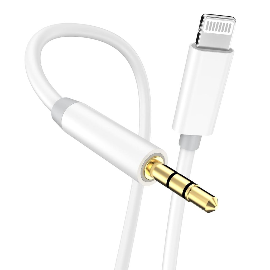 [Certificado pela Apple MFi] Cabo Auxiliar para iPhone, Adaptador Lightning para Conector de Fone de Ouvido de 3,5 mm pa