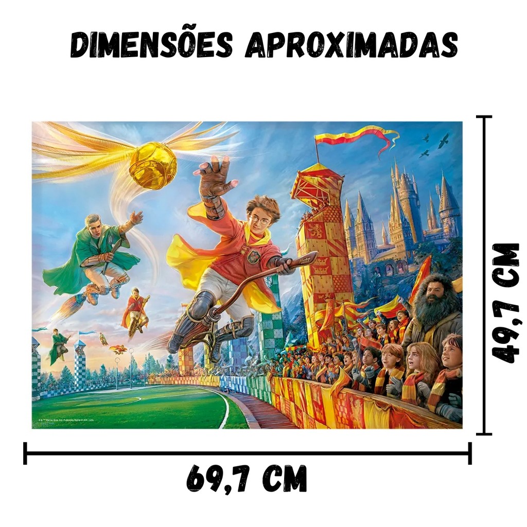 Quebra Cabeça 1000 Peças Harry Potter Quadribol 04984 - Grow · foto 2