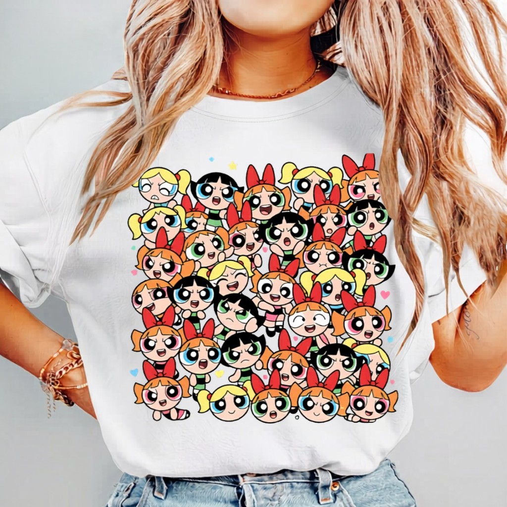 Camiseta Estampada Inspirado Super Poderosas Varias Brincando Unissex 100% Algodão Frete Grátis Rápido Plus Size