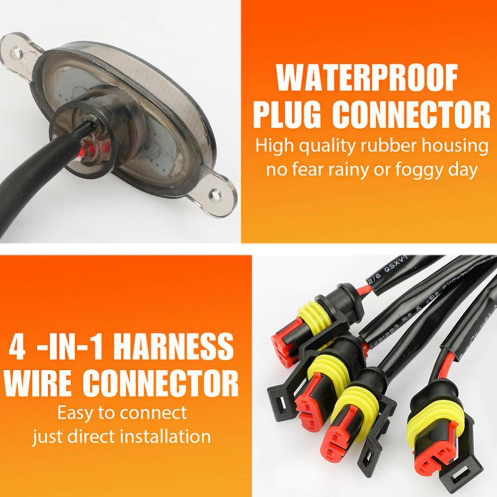 TKEY 4 Pçs/Set LED Grade Luz Carro 4LED Dianteira Iluminação Eagle Eye Lamp Para Veículos Off Road Tronco SUV Toyota Tac