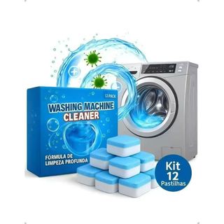 Kit/12/24 Limpador Pastilha de máquina de lavar, comprimido efervescente sólido para remover e tirar manchas