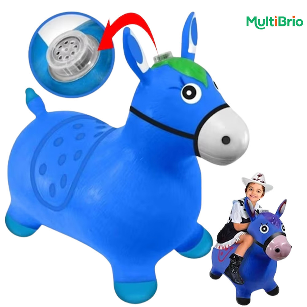 Brinquedo inflável de cavalo para brincar pulando,com music