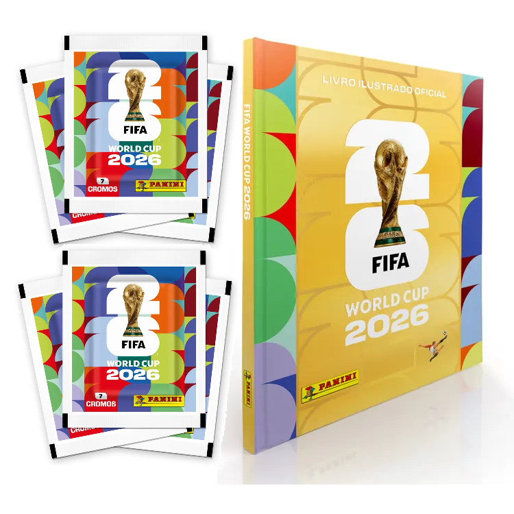 Álbum Copa Do Mundo 2026 Capa Dura Ouro+70Figurinhas (10Env)