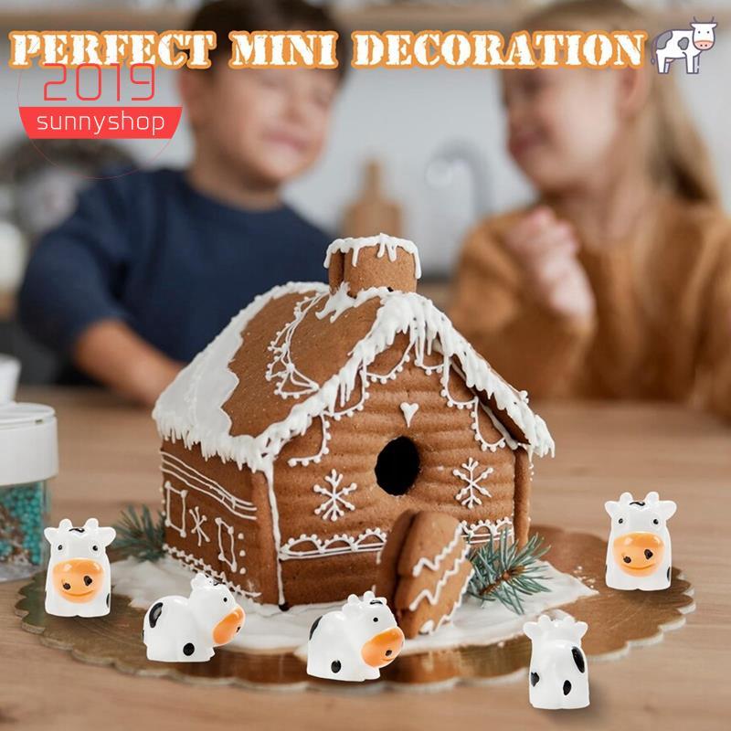 [Bestseller S] 20 Peças Mini Estatuetas De Vaca Resina Animais Em Miniatura Jardim De Fadas Paisagem De Musgo Artesanato