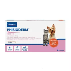 Phisioderm Spot On - 2 mL 6 Pipetas - Virbac Pele e Pelagem
