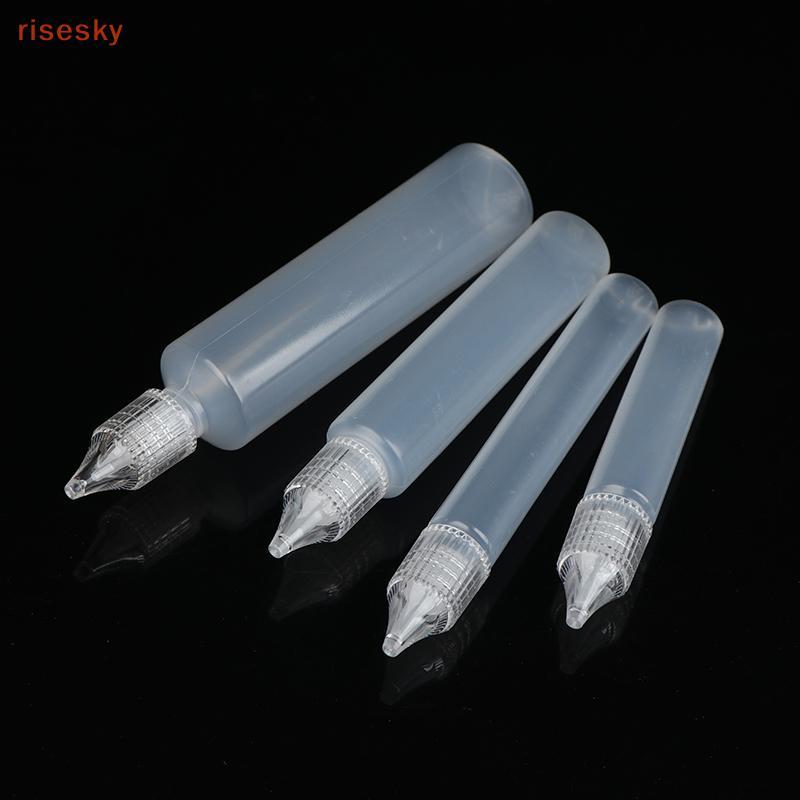 [risesky] 10/15/30/50ml Frasco Conta-Gotas De Plástico Frascos Líquidos Recarregáveis 5 Unidades Longo Vazio Em Formato