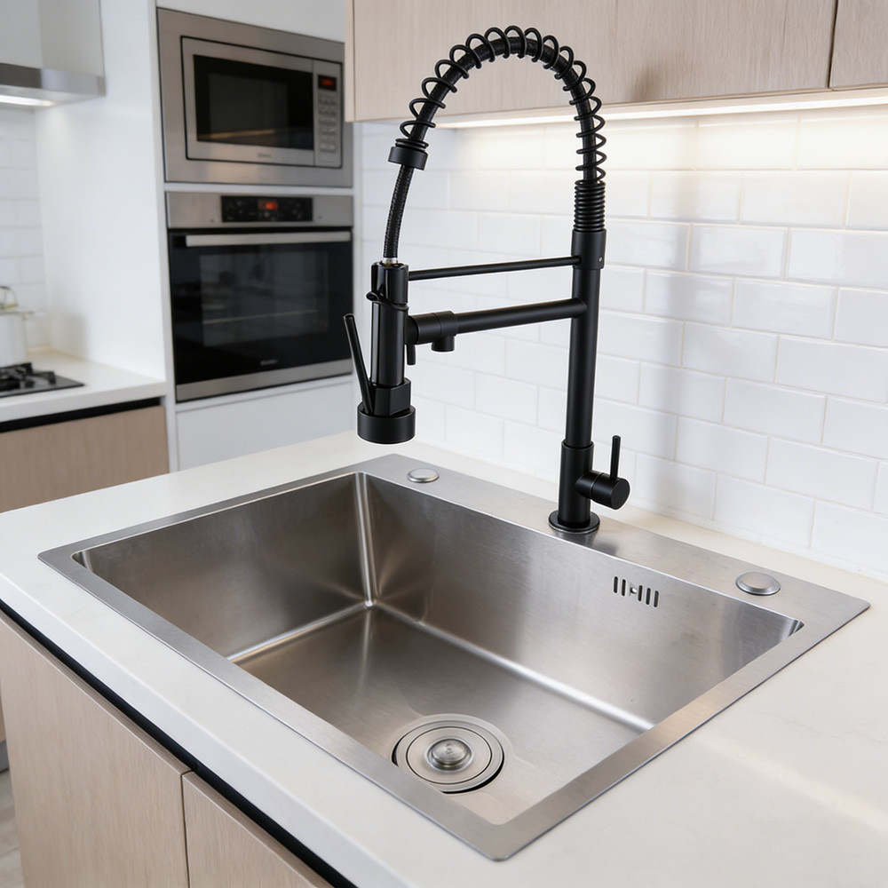 Cuba Gourmet 60x45 Inox Com Torneira Água Fria Cozinha Kit Completo