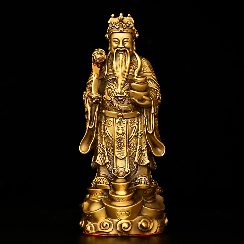 Ornamentos de Deus da Riqueza de Bronze Lingotes de Cobre Puro Deus da Riqueza Estátua de Deus da Riqueza Casa Sala de E