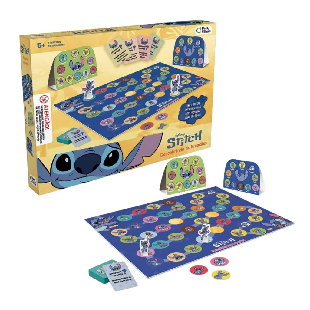 Jogo de Tabuleiro Descobrindo Emoções Stitch Pais e Filhos - 793826-1