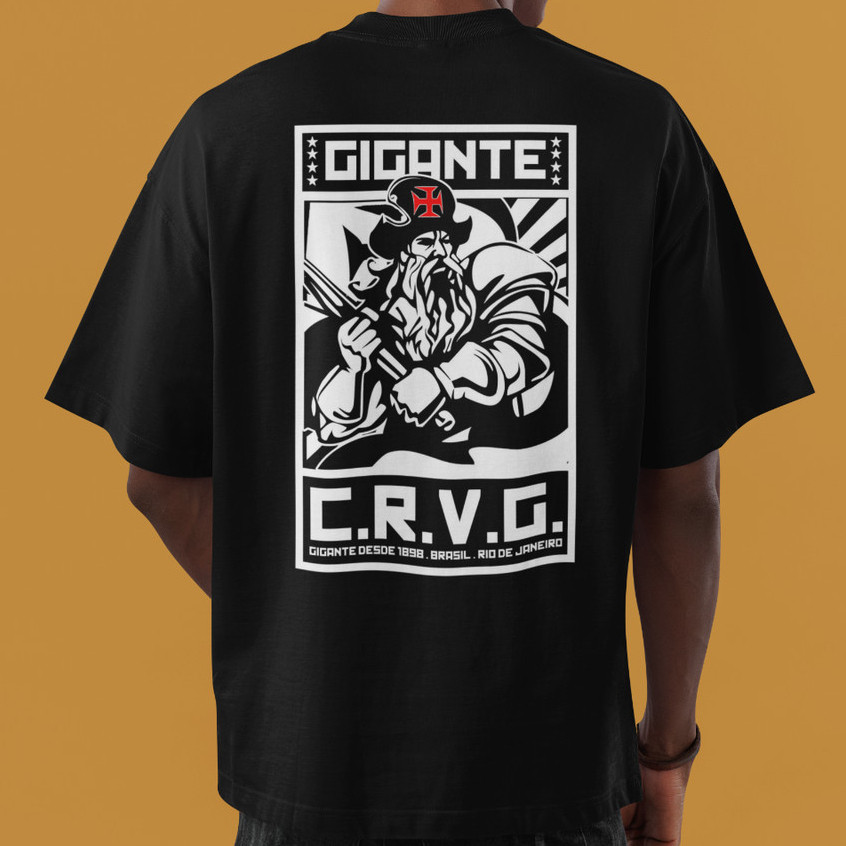 Camiseta Time Vasco Da Gama Gigante Da Colina Torcedor Preto Camisa 100% Algodão Adulto Infantil