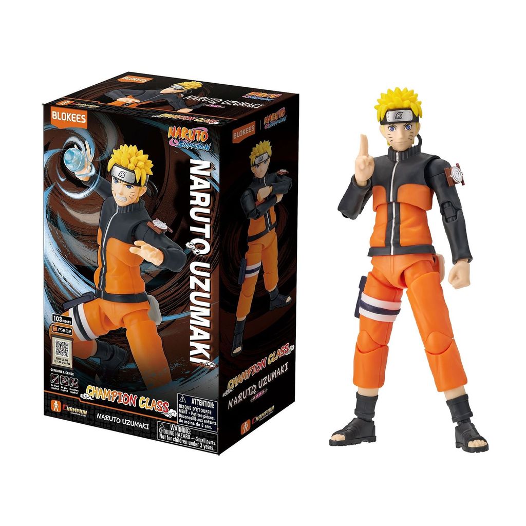 Boneco Articulado Naruto Uzumaki Champion Class - Model Kits - 103 Peças - Naruto Shippuden - Blokees