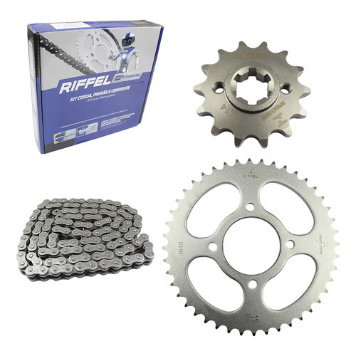 Kit Relação Transmissão Haojue Chopper Road 150 42x15 Cinza