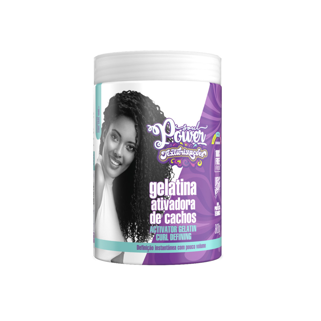 Imagem Gelatina Ativadora de Cachos Texturizações Soul Power - Finalização com Gelatina - 800g