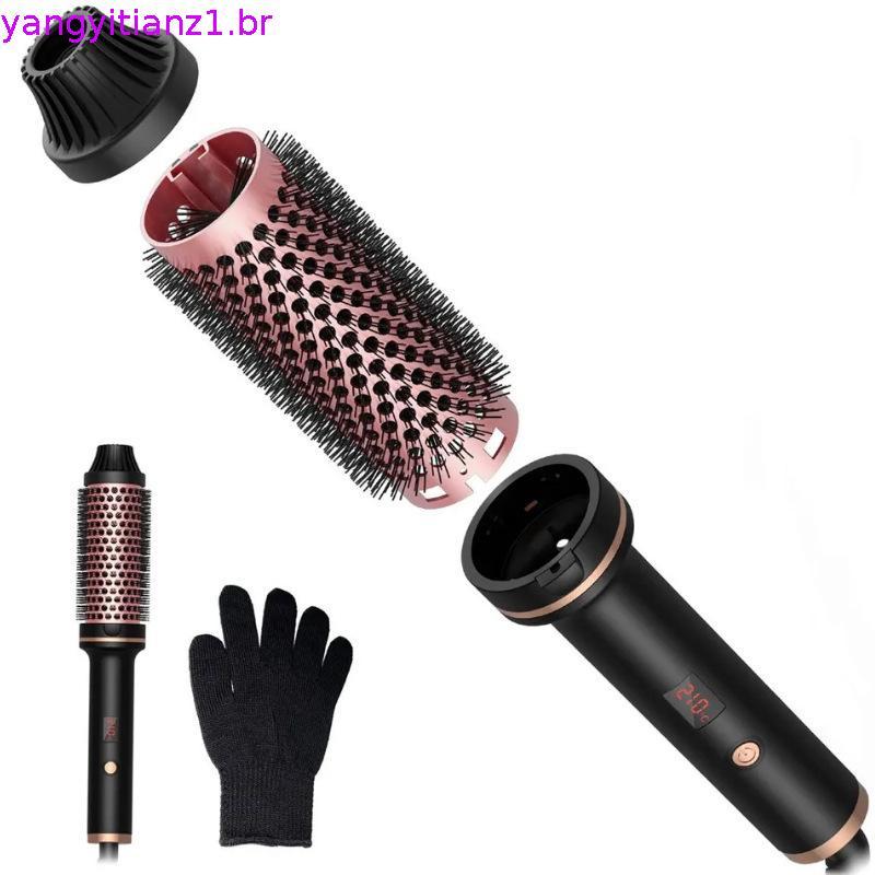 Escova de cabelo elétrica 3 in 1 Escova Térmica escova modeladora Volumizante Escova Alisadora Bivolt