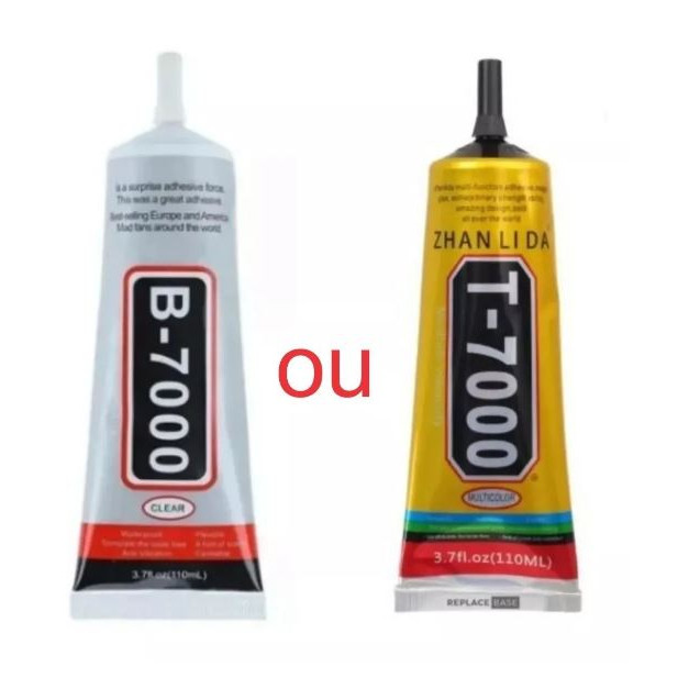 Cola para fixar telas e componentes de celular T7000 110ML (Preta) Ou B7000 110ML (BRANCO)