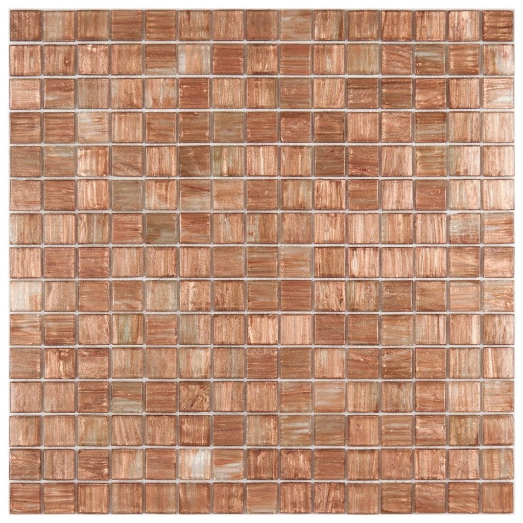 Pastilha de Vidro de 31cm X 31cm Rende  Glass Mosaic Salmão