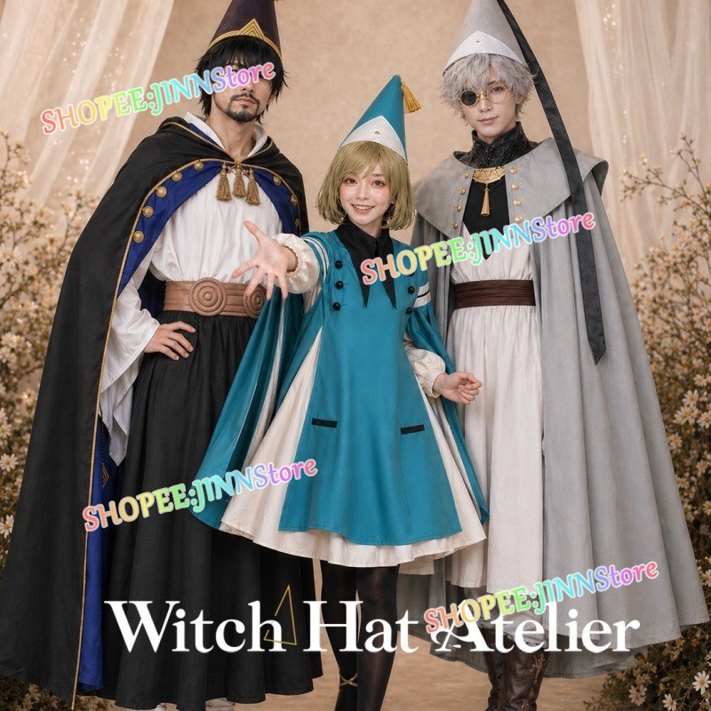 - JINN-WITCH HAT ATELIER Cosplay Traje OLRUGGIO COCO QIFREY Role Play Carnaval Festa Comic Con Animação Coser Costume