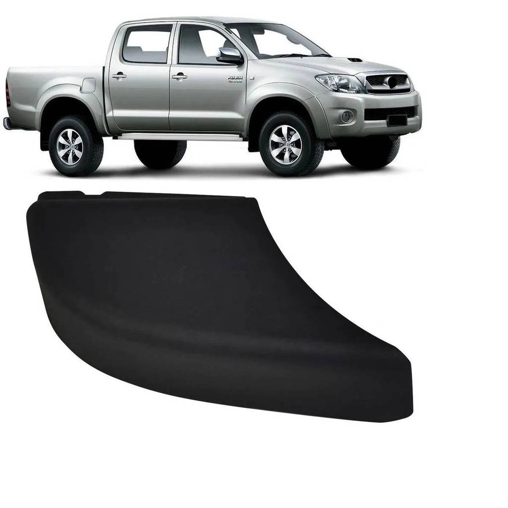 Ponteira Parachoque Traseiro Hilux 2005 Ate 2015 Moldura Acabamento Pisante Traseiro Cantoneira Traseira